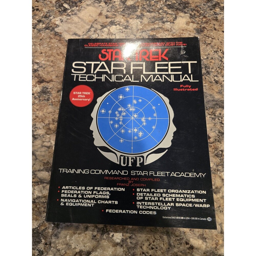 Star Trek Star Fleet Technical Manual Franz Joseph 25th Anniversary